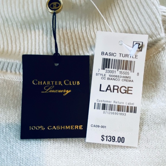 Charter Club Cashmere Turtleneck Sweater - Picture 6 of 6